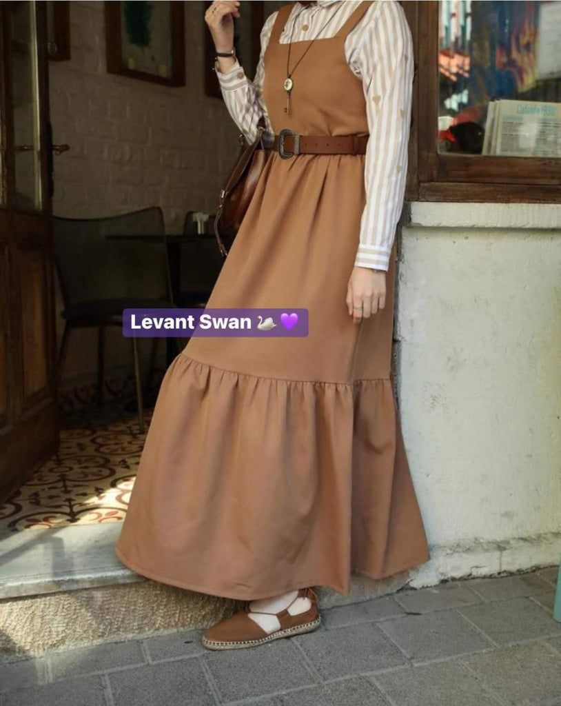 Dress  -with belt  andshirt-Plainv - Modest || S24