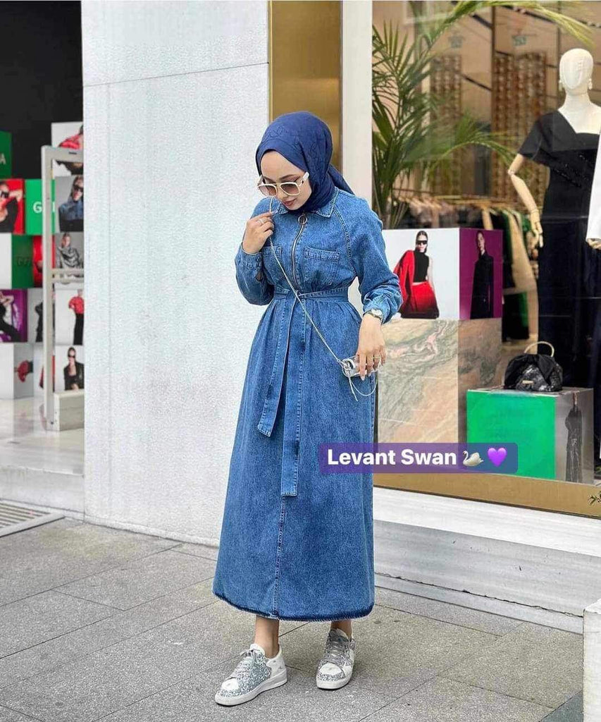 Denim Dress - Elegant