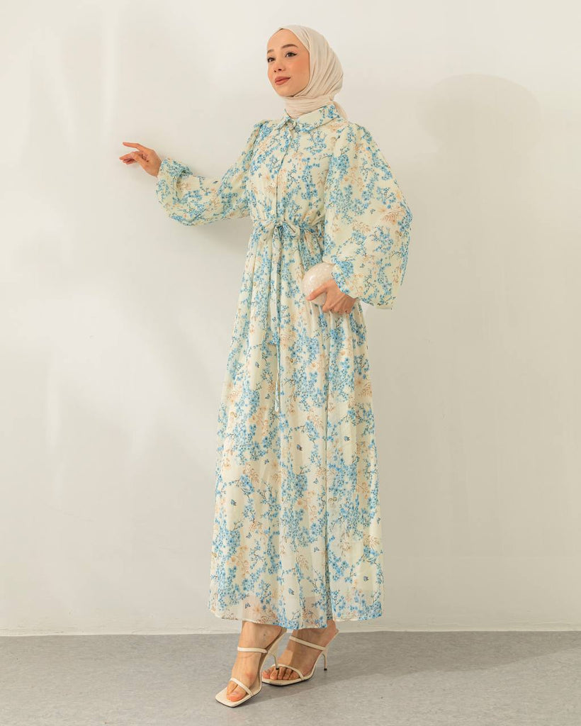 Blossom Breeze Chiffon Dress - Summer Colors