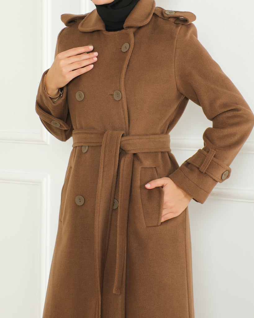 Classic Buttoned Wool Coat