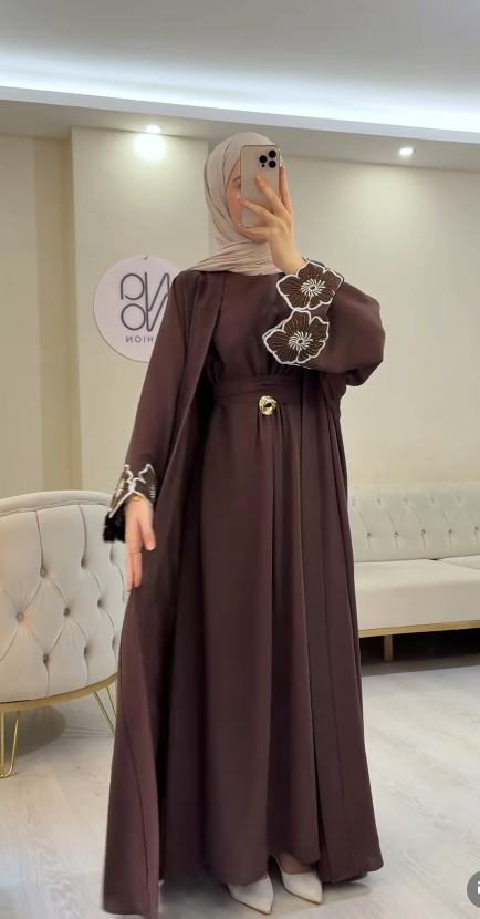Elegant Modest Two-Piece Abaya Set