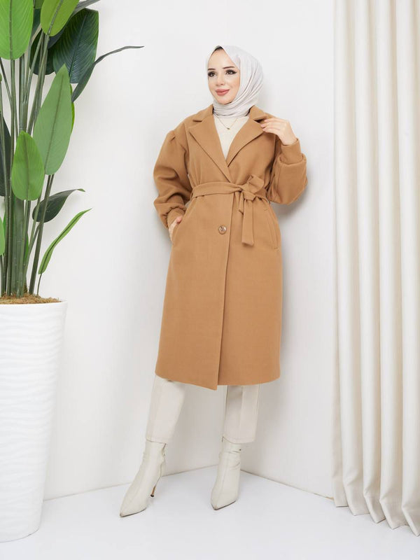 Classic Belted Overcoat