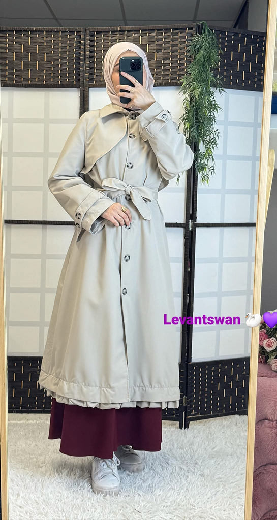 Elegant Belted Trench Coat