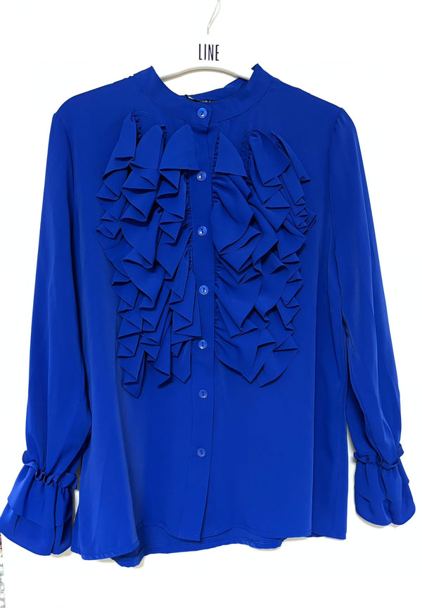 Ruffle Long Sleeve Blouse