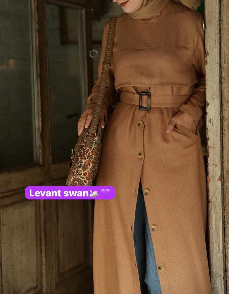 Belted Button-Down Maxi Dress – Camel Brown