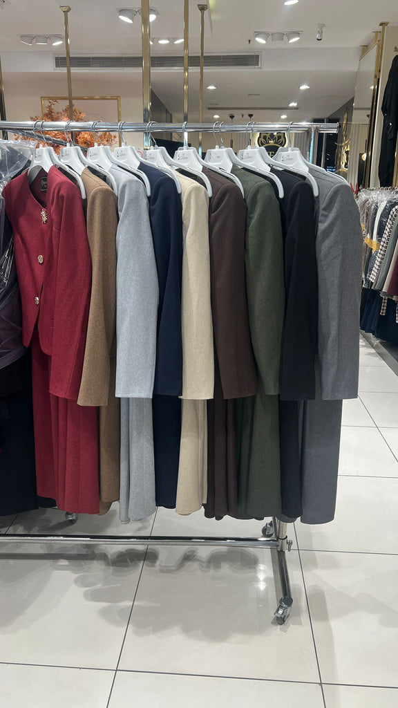 Elegant Modest Blazer & Maxi Skirt Suit Set