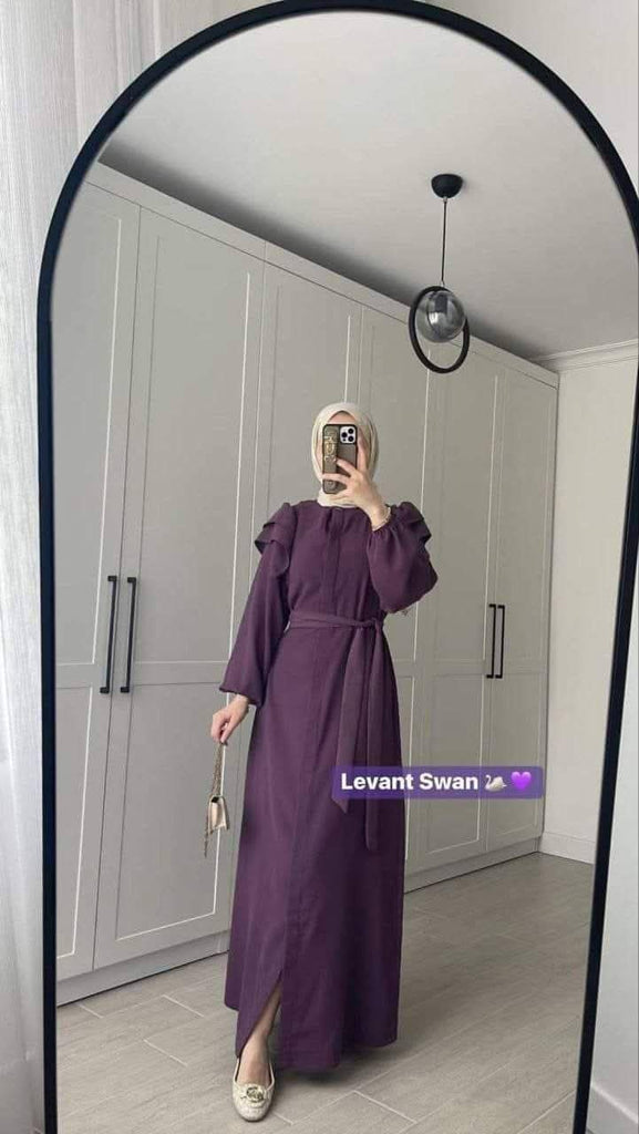 Elegant Ruffle Sleeve Maxi Dress