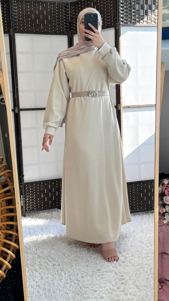Belted Modest Dress