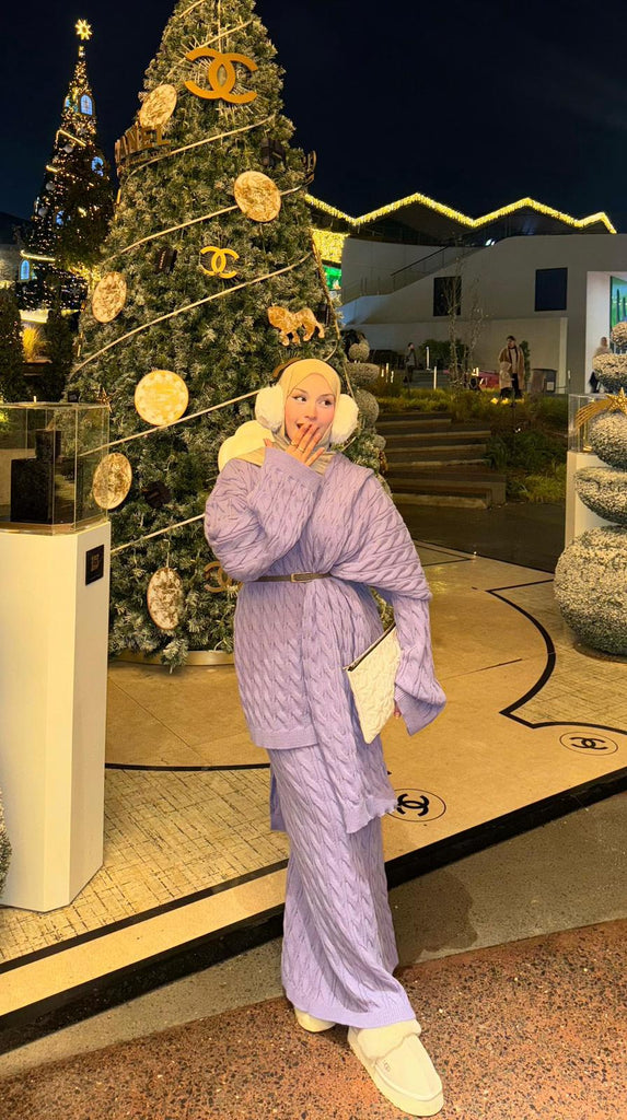 Cable Knit Three-Piece Set