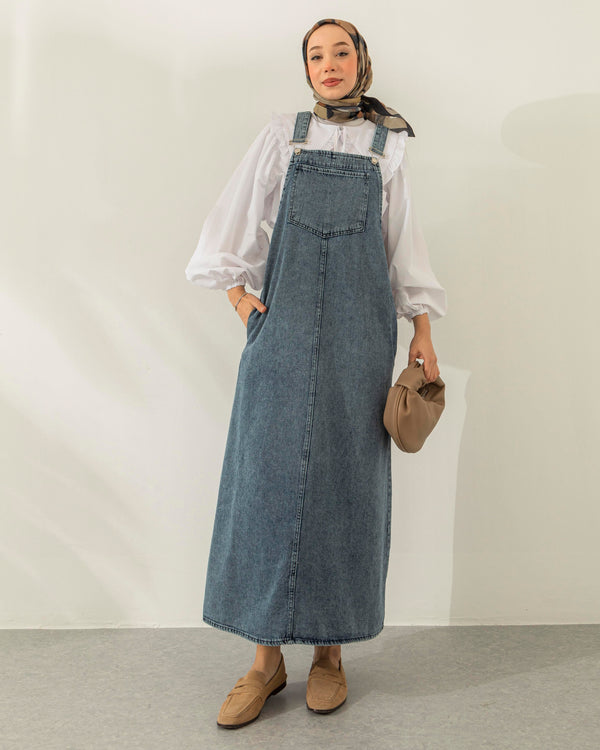 Classic Denim Pinafore Dress