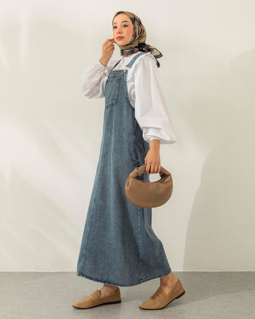 Classic Denim Pinafore Dress