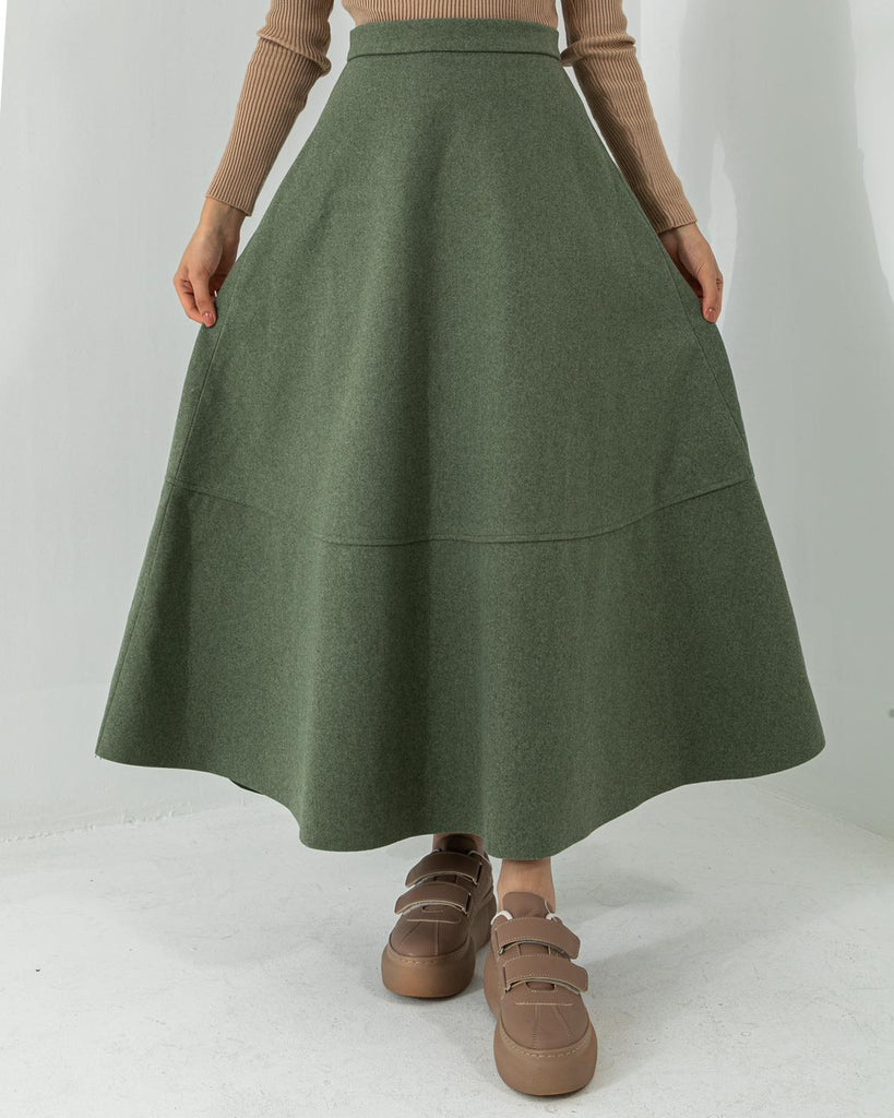 Classic Wool A-Line Skirt