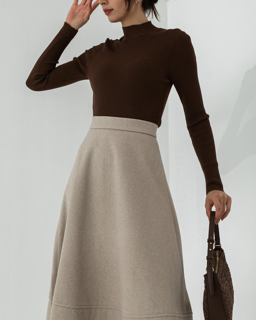 Classic Wool A-Line Skirt