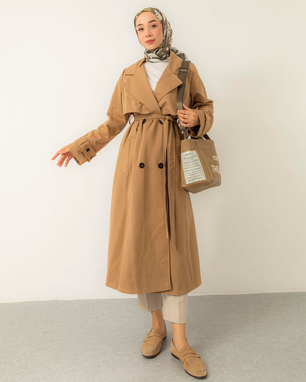 Classic Double-Breasted Trench Coat