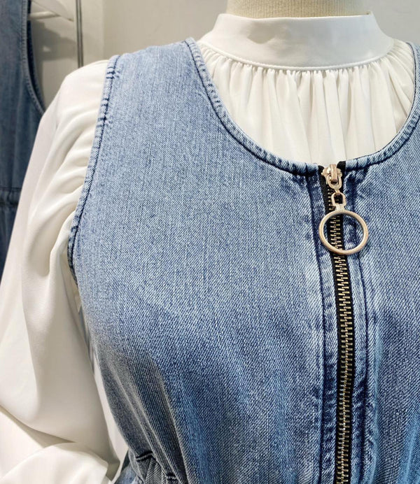 Denim Pinafore Dress