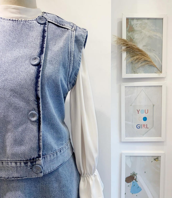 Denim Vest Set