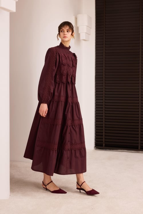 Cyrus Lace Panel Maxi Dress