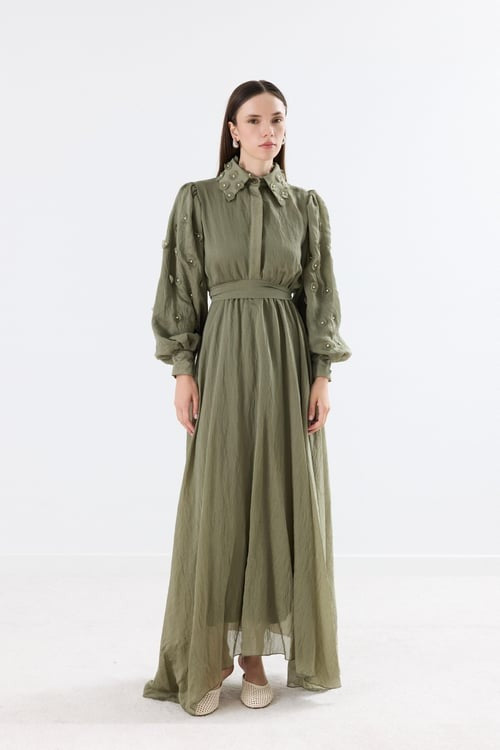 Tanya Pearl Detail Maxi Dress