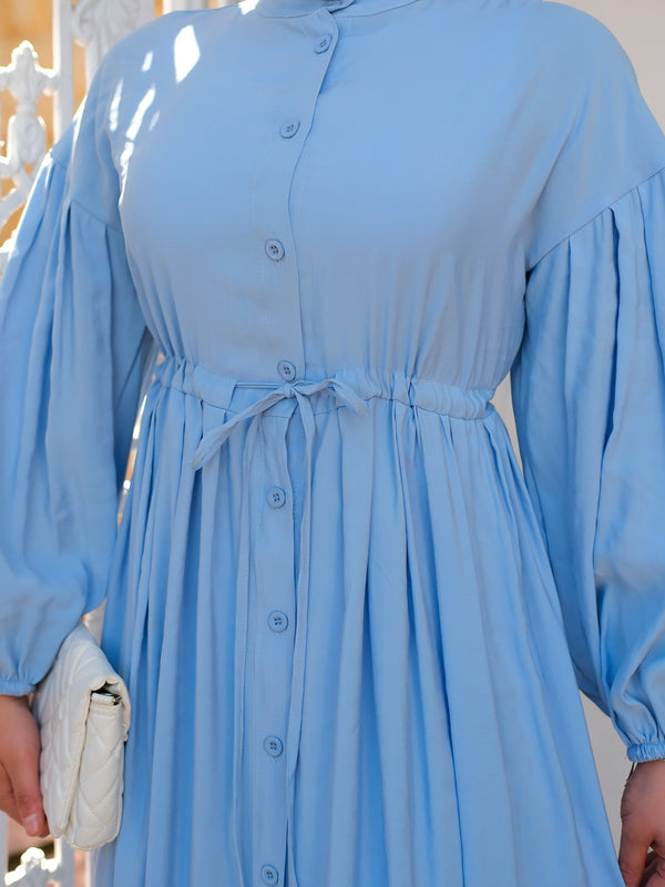 Elegant Modest Buttoned Maxi Dress