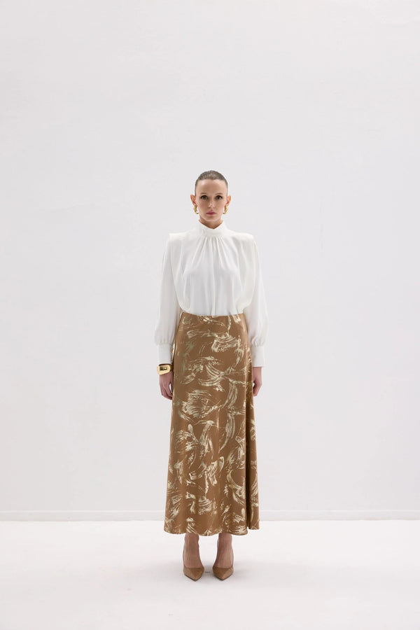 Pleated Shoulder Blouse