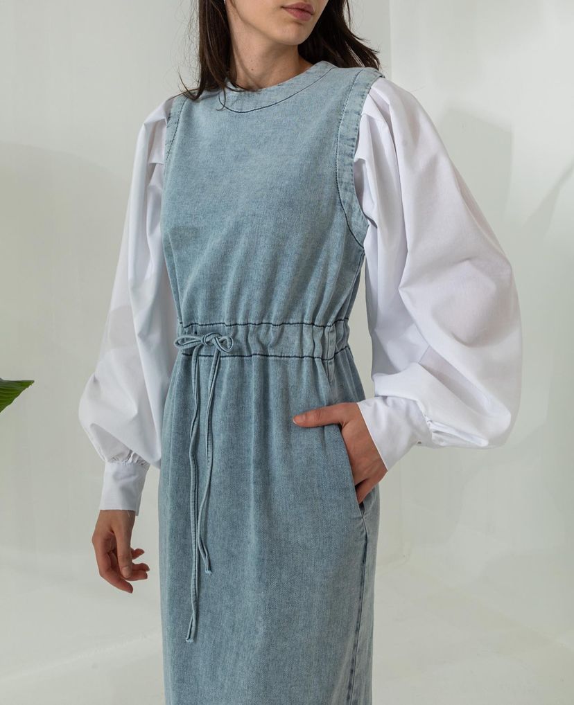 Denim Dress - Shirt Sleeves