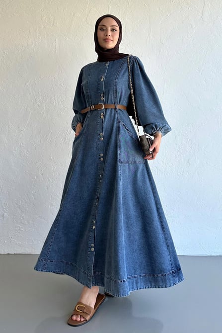 Belted Denim Dress