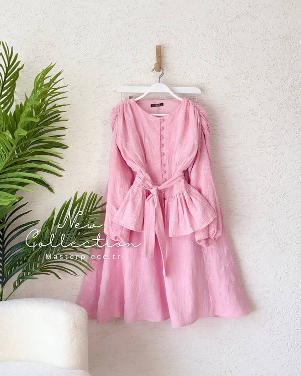 Piece Cotton Set with Embroidery – Skirt & Top