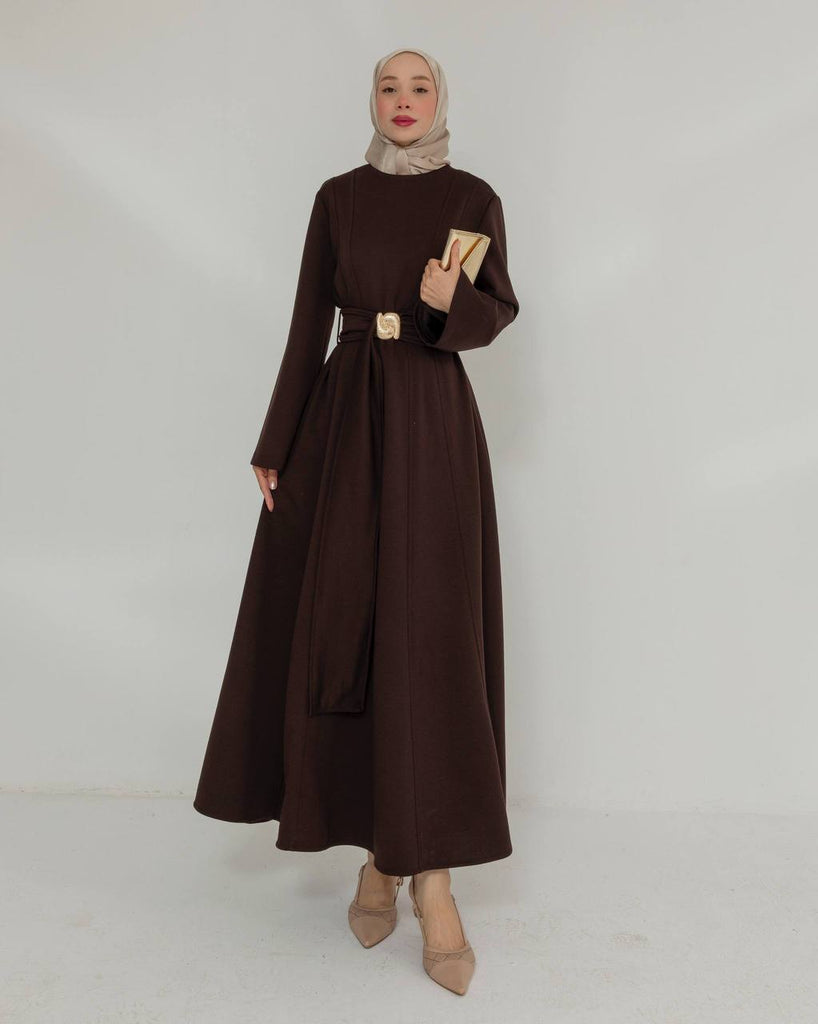 Women’s Elegant Maxi Dress with Belt
