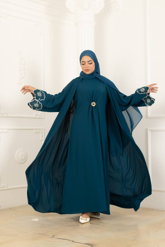 Elegant Modest Two-Piece Abaya Set