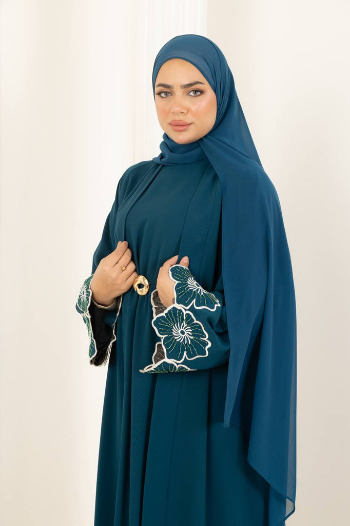 Elegant Modest Two-Piece Abaya Set