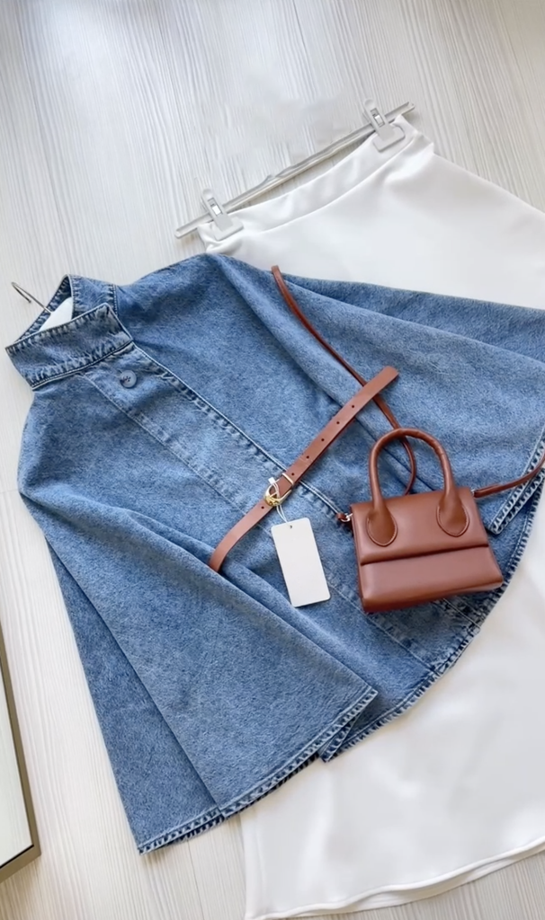 Denim Cape Jacket