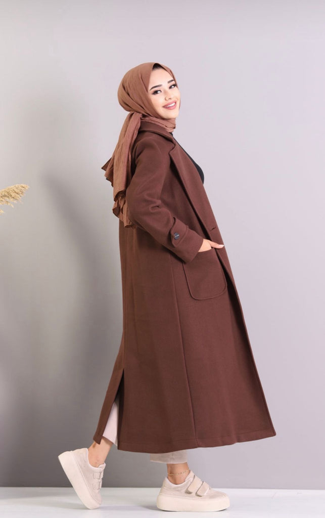 Elegant Long Coat - Belt